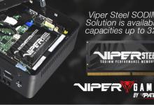 VIPER GAMING releases 32GB VIPER STEEL UDIMM and SODIMM 24 Memory, Patriot, SSD