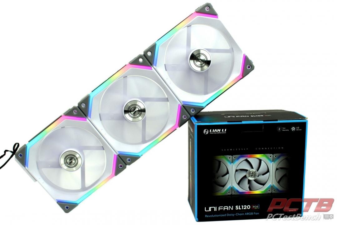 Lian Li UNI FAN SL120 Fluid Dynamic Bearing 120mm Case Fan w/ Controller -  3 Pack Black - Micro Center